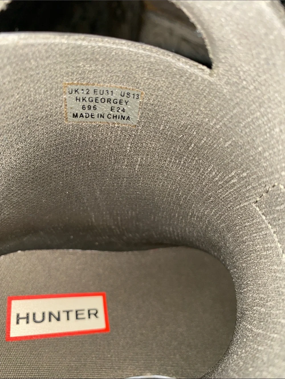 Hunter Kids Dark Green Rain & Snow Boots